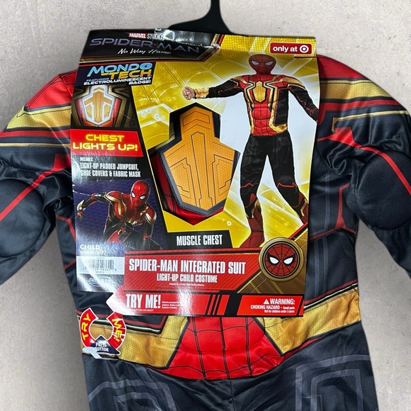 NWT Marvel spider-Man deluxe muscle, chest costume, kids, size small - Picture 3 of 8